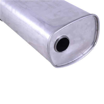 Universal muffler body Stamped Box Muffler exhaust pipe system for VW POLO rear muffler