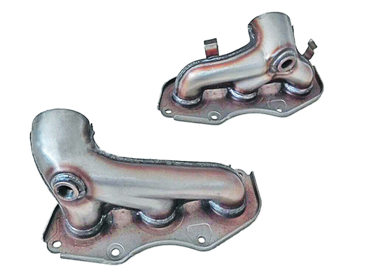 Catalytic converter welding manifold   catalytic converter housing semi-finished product