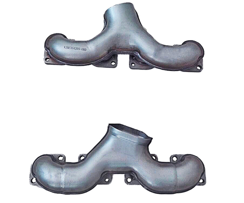 Catalytic converter welding manifold   catalytic converter housing semi-finished product