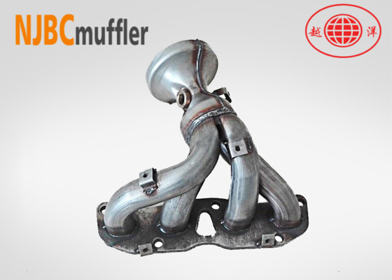 Catalytic converter welding manifold   catalytic converter housing semi-finished product